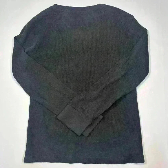 AVALANCHE Thermal Black Long Sleeve Crew Neck Layer Cotton Top Women Small - Picture 5 of 5